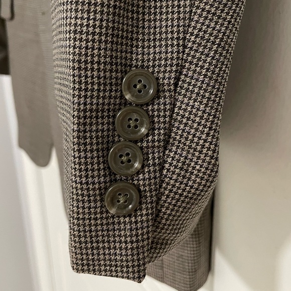 SALE 40R Jos A Bank mens wool jacket sport coat Houndstooth EUC - Picture 4 of 9